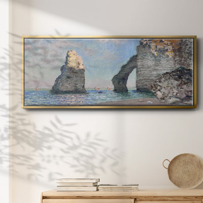 The Rock Needle and the Porte d'Aval, 1885 (Clark Art Institute version musée) - Toile encadrée