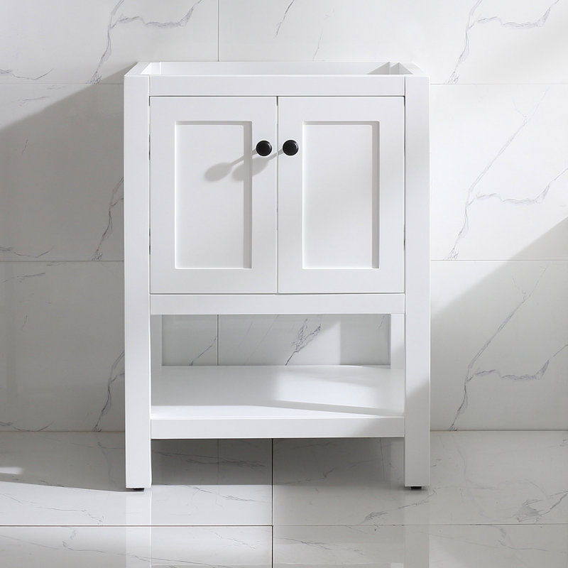 Mclachlan 25'' Single Bathroom Vanity with Resin Top, White