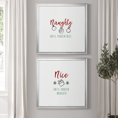 Naughty - ensemble de 2 reproductions d'art textuel