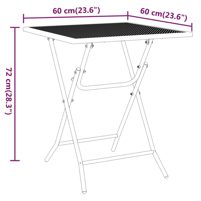 Alliyah Square Outdoor Dining Table, Black