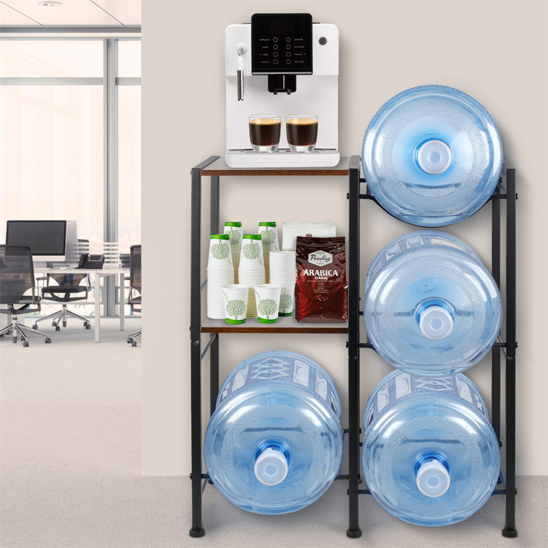 5 Gallon Water Jug Stand with Shelves