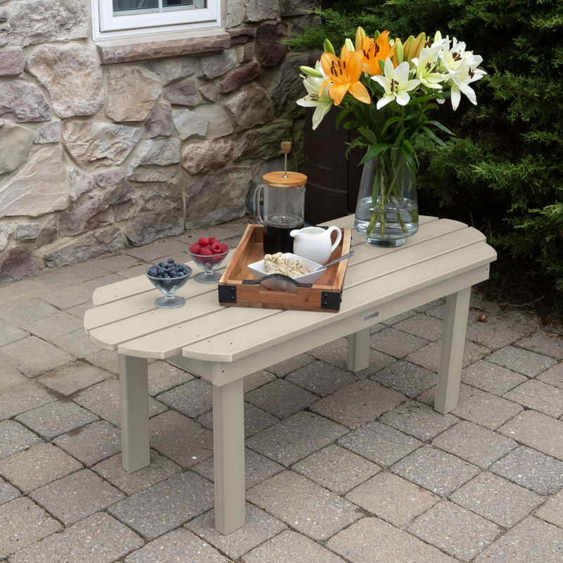 Chaise Adirondack en plastique avec table Anette, Blanchir