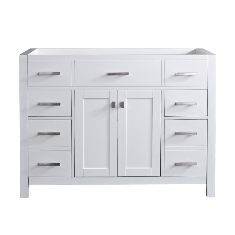 Base de meuble-lavabo simple 48 po seulement en blanc