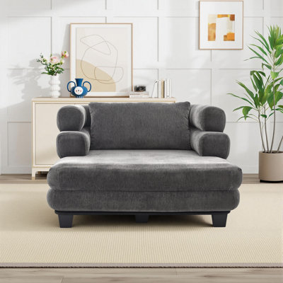 52.4" Modern Upholstered Oversized Chaise Lounge,Chenille