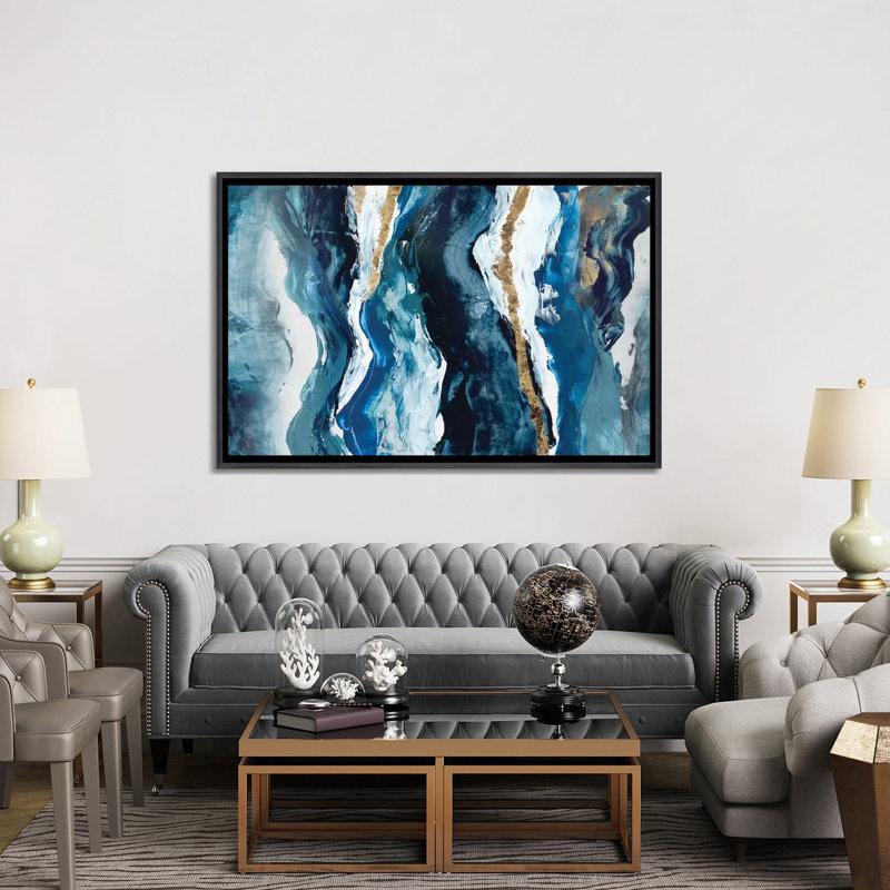 " Effectus II " by Isabelle Z, 40" H x 60" W, Picture Framed Canvas, Black