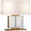 Sloan Table Lamp - Lead Crystal, Aged Brass - Snowflake White Shade