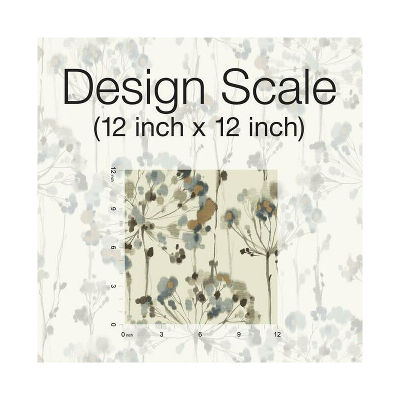 Candice Olson Modern Artisan Second Edition Floral Metallic Wallpaper Double Roll by Candice Olson, Teal