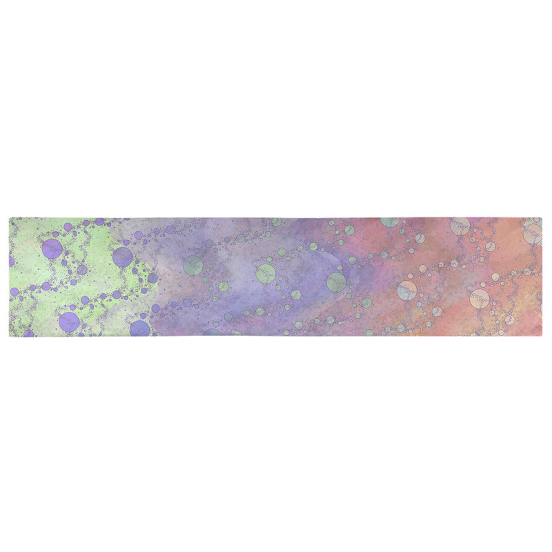 Avicia Planets Stars Table Runner, 90" L x 16" W, Purple/Orange