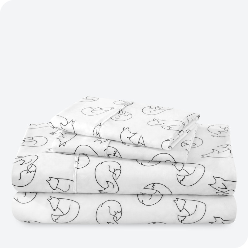 Microfiber Sheet Set, King Sheet Set + 1 Fitted Sheet + 2 Pillowcases, Feelin' Foxy