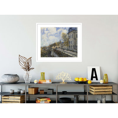 «Factory at Sevres» par Alfred Sisley, impression giclée sur cadre