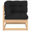  Ensemble de salon de jardin modulaire en bois de pin massif naturel