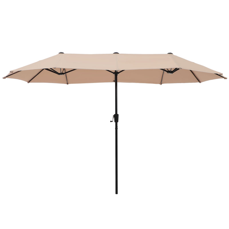 Parasol de marché rectangulaire 156 po x 78 po Taralyn, Beige