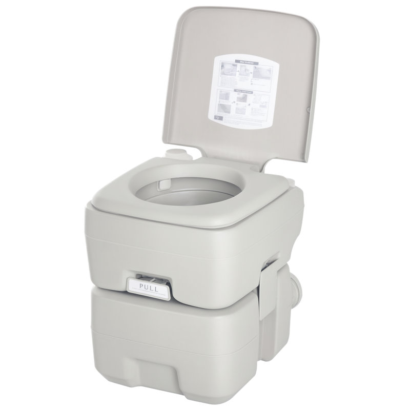 Toilette d'extérieur portative amovible de 2,6 gallons par pièce (siège inclus)