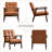 Chesterle 25''Wide Classic Soft Vegan Leather Tufted Accent Chair With Solid Wood Arms And Legs-111076893