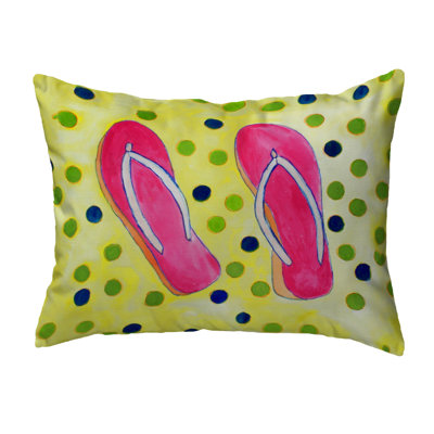Flip Flops Flip Flops Outdoor Rectangular Throw Pillow