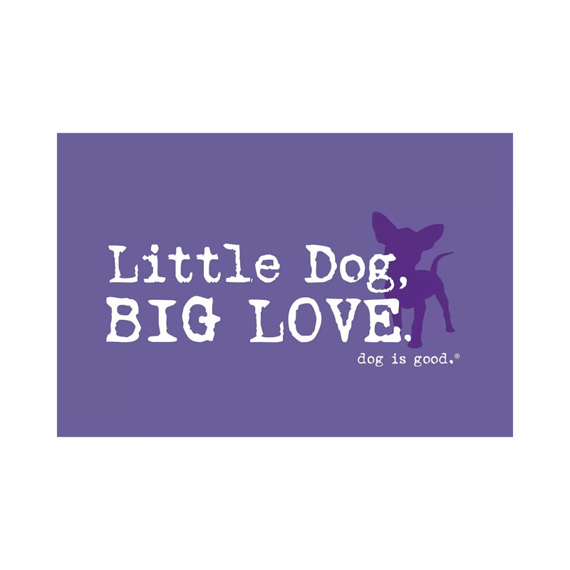 Little Dog Big Love - Print on Canvas, Wrapped Canvas, 45.72cm H x 66.04cm W x 3.81cm D