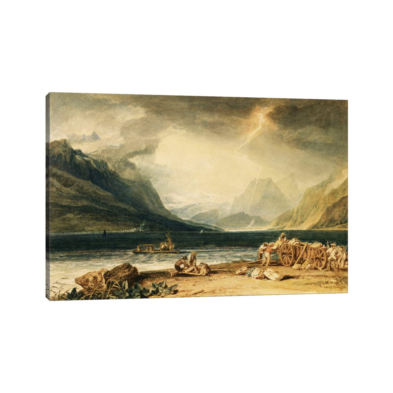 The Lake Of Thun, Switzerland, C.1802-10 by J.M.W. Turner - Wrapped Canvas Painting, 45.72cm H x 66.04cm W x 1.91cm D