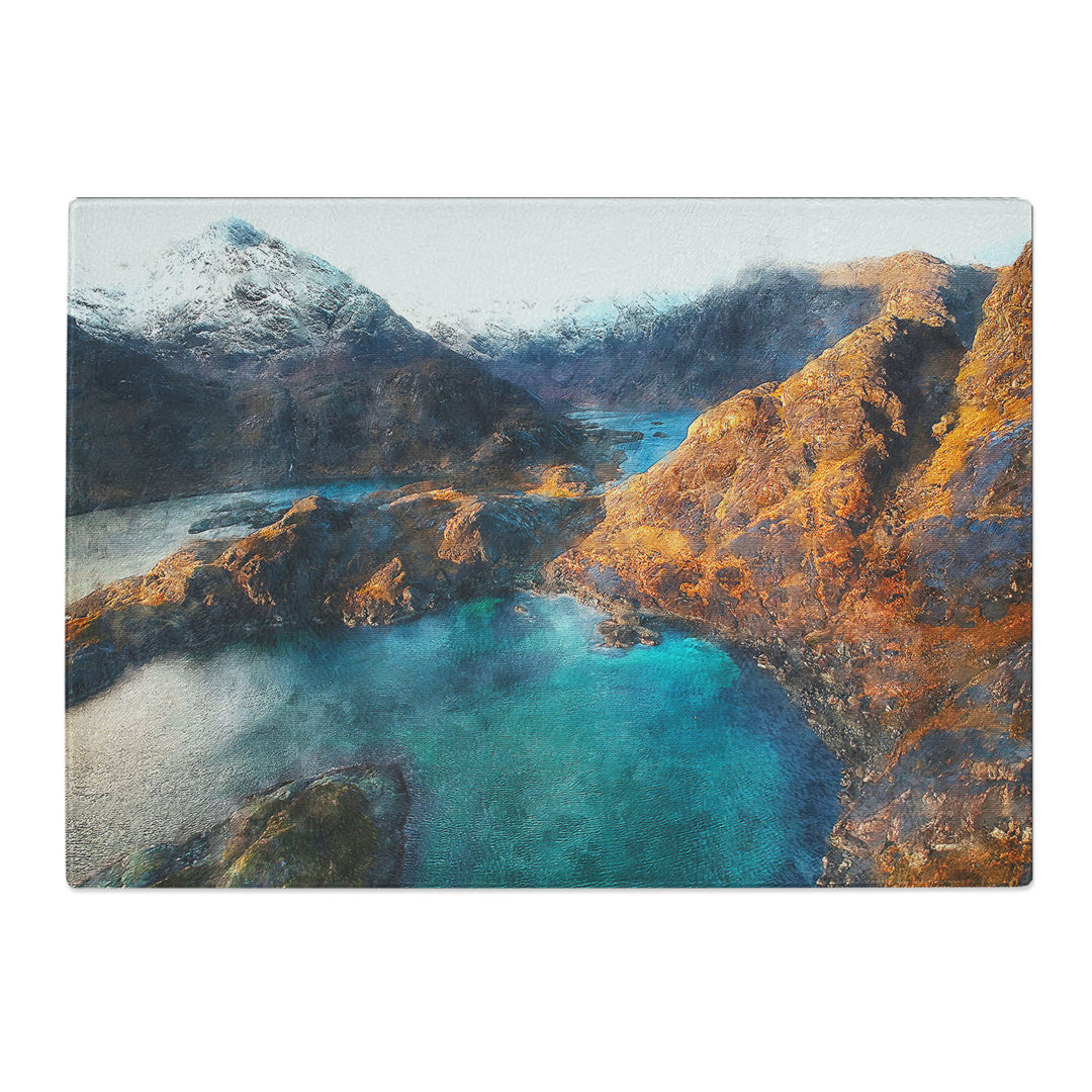 Loch Coruisk in the Isle of Skye Scotland Painting Chopping Board