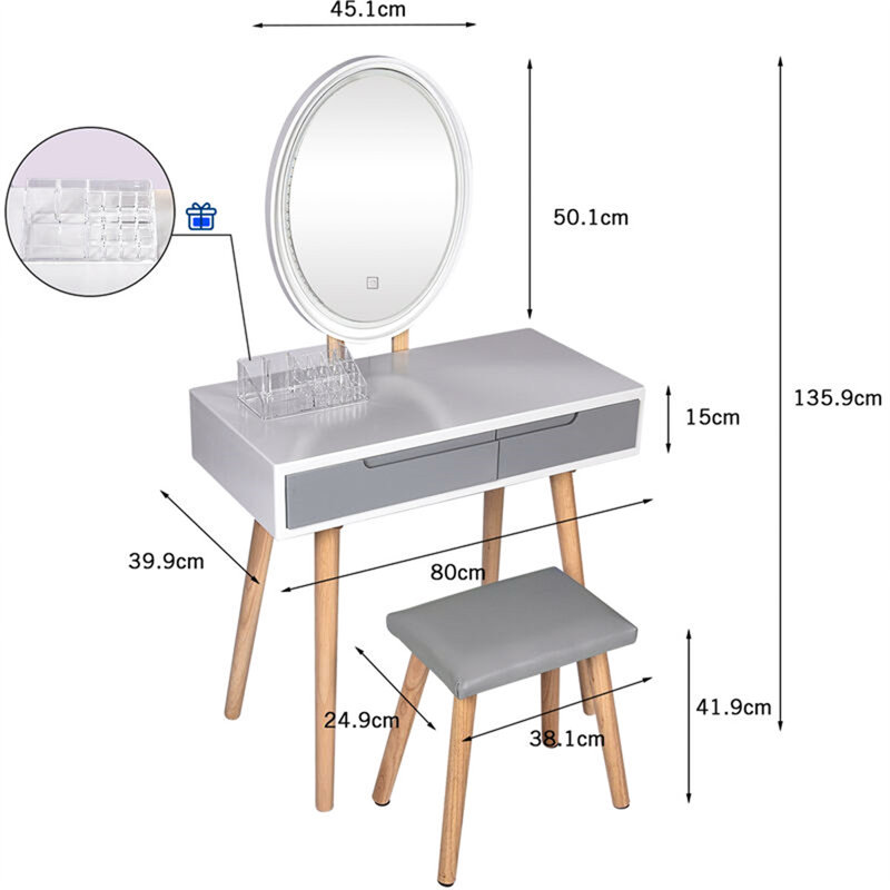 Northwich Dressing Table with Mirror