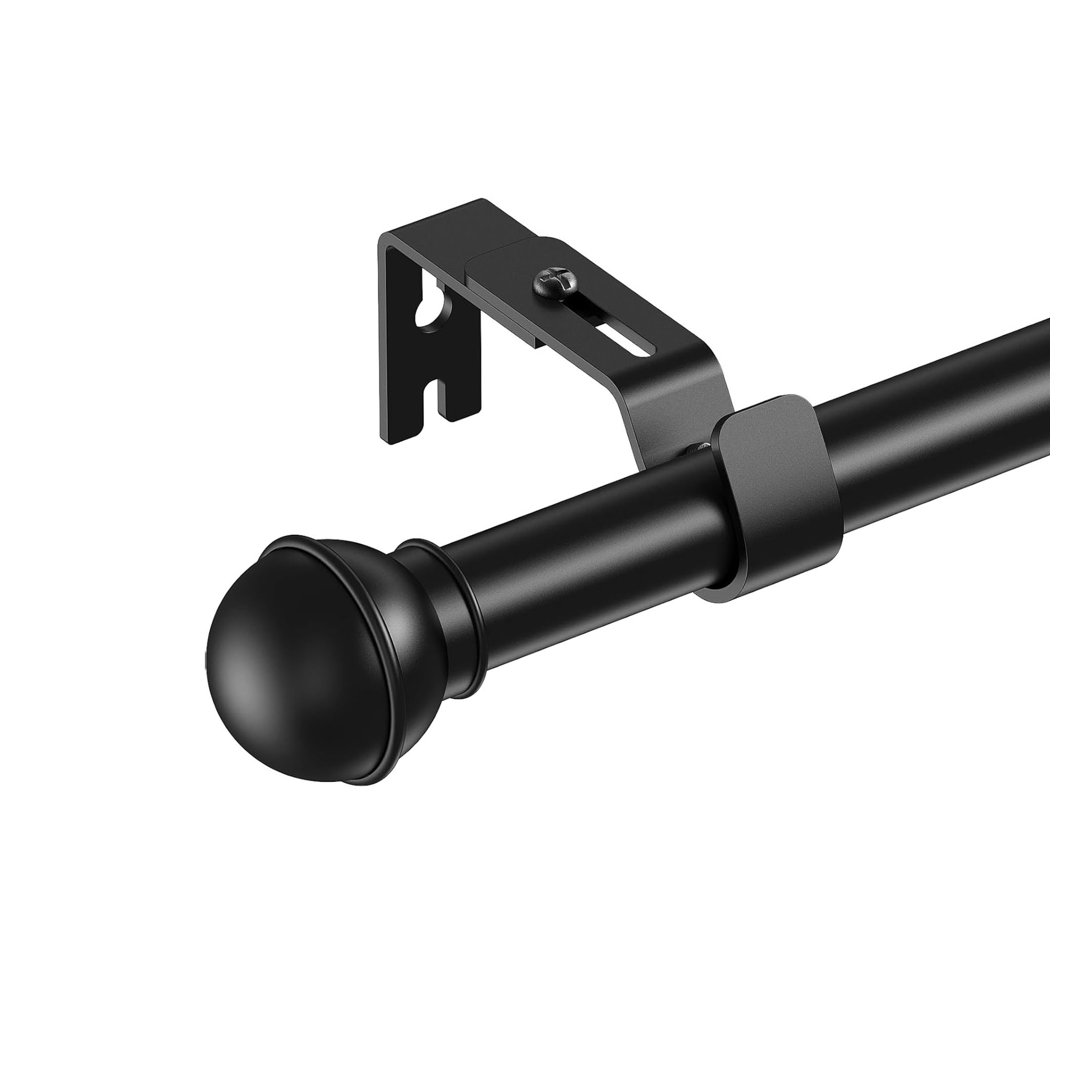 80cm Straight Tension Shower Curtain Pole & Hook Set