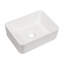 Lavabo de salle de bain rectangulaire en céramique 16 po x 12 po - Blanc, moderne