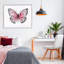 Giclée encadrée d'un papillon rose aux tons roses, design par Janet Tava-1664432042-1664432044