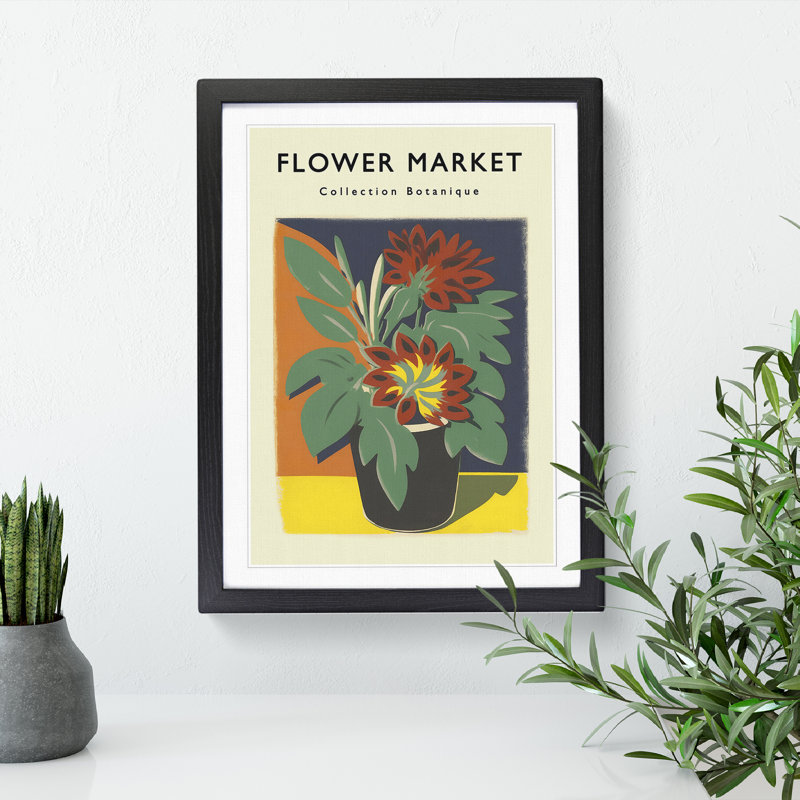 A Flower Market Exhibition Collection No.3 - Single Picture Frame Print on Wood, 34cm H x 25cm W x 2cm D