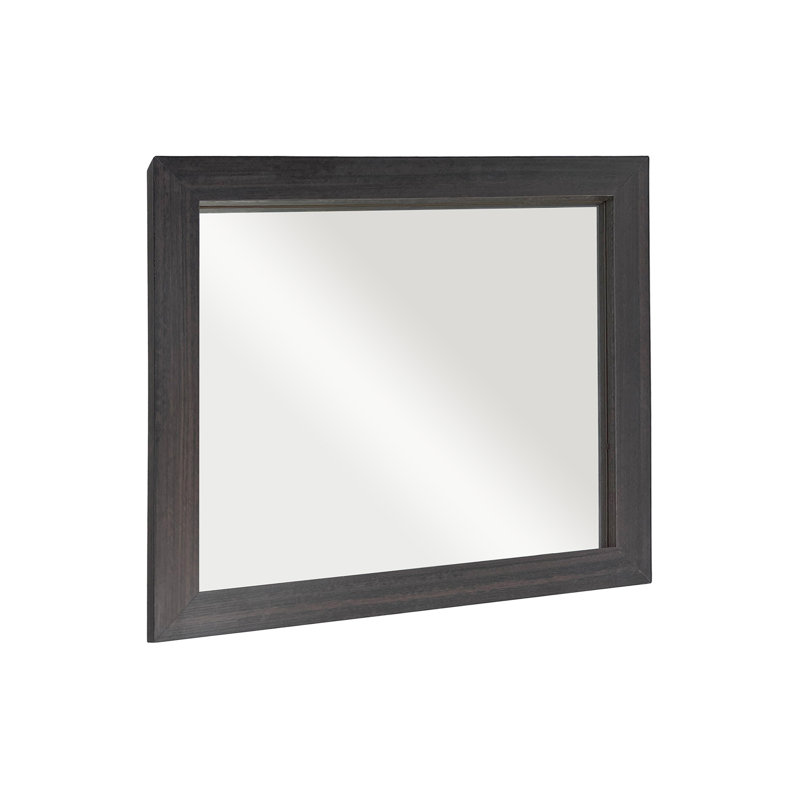 Encho Rectangle Wall Mirror, Dark Gray