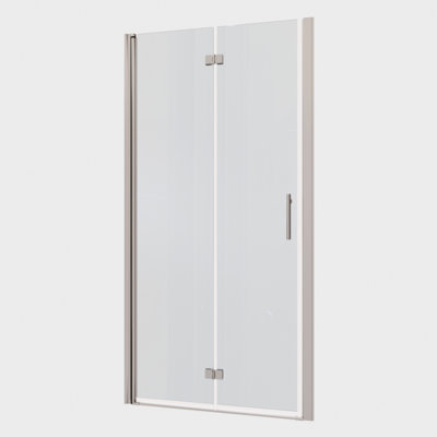 Porte de douche pivotante universelle à ajustement de 1 3/8 po, avec finition en verre trempé de 1/4 po 3072