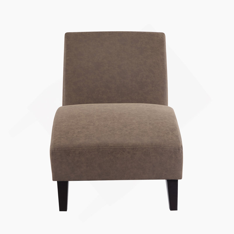 Upholstered Curved Chaise Lounge For Living Room