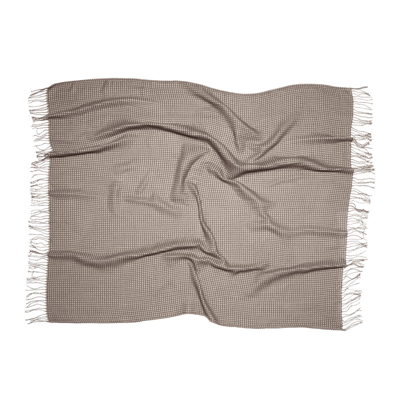 Classic Knitted Throw Blanket, Dark Taupe