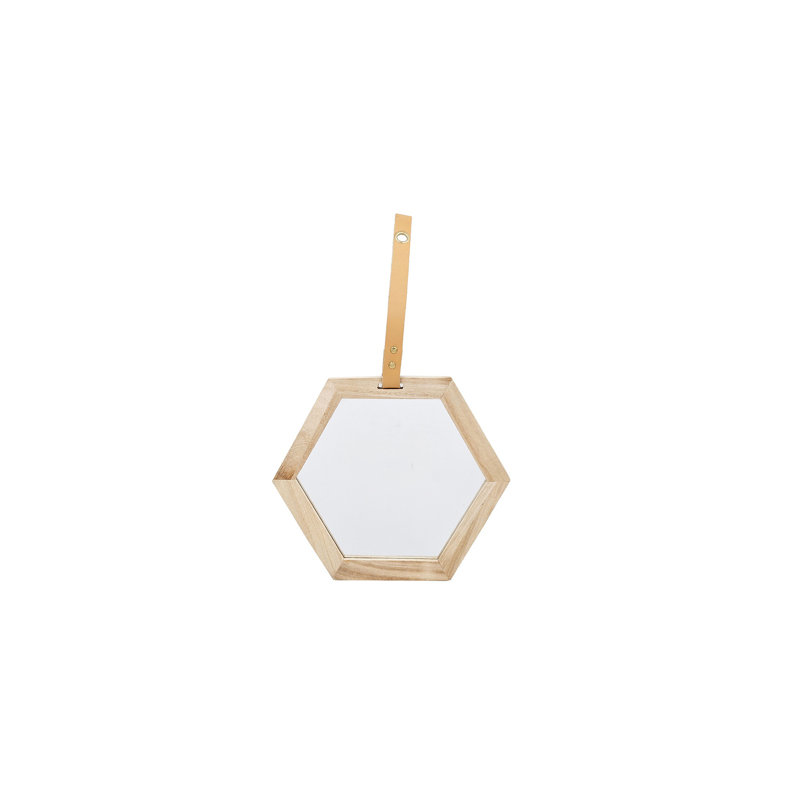 Miroir hexagonal Wike - beige, 10 po x 11 po, 3
