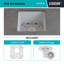 Évier de cuisine en quartz 15 po x 15 po, évier simple, évier encastré, évier de cuisine en granite-72644614
