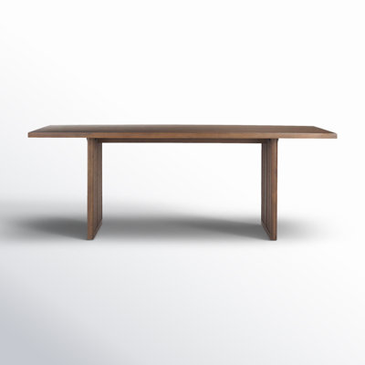 Cinna 84" L x 38" D x 30" H Medium Brown Wood And Cane Dining Table by Joss & Main