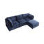 Ensemble de canapé d'angle moderne en tissu de lin en L avec repose-pieds convertible pour salon, appartement, bureau, bleu-1914066416
