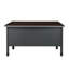 Bureau à piédestal simple en acier avec tiroir central 48 po x 30 po Pasgal-122429992