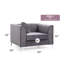 Contemporary Grey Sloped Arm Chair