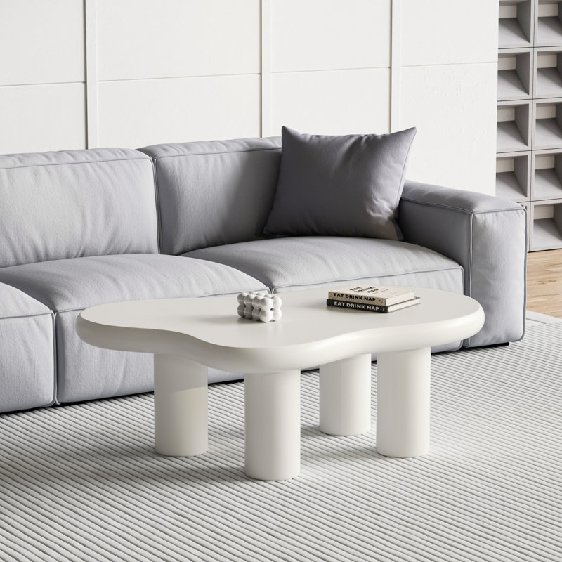 Table basse Cloud, H 15,75 po x L 39,4 po x l 27,56 po, Blanc