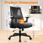 CLATINA - Chaise de bureau grande et grande de 500 lb - Chaises d'ordinateur ergonomiques robustes en filet avec support lombaire réglable et siège large et confortable pour la conférence de bureau à domicile