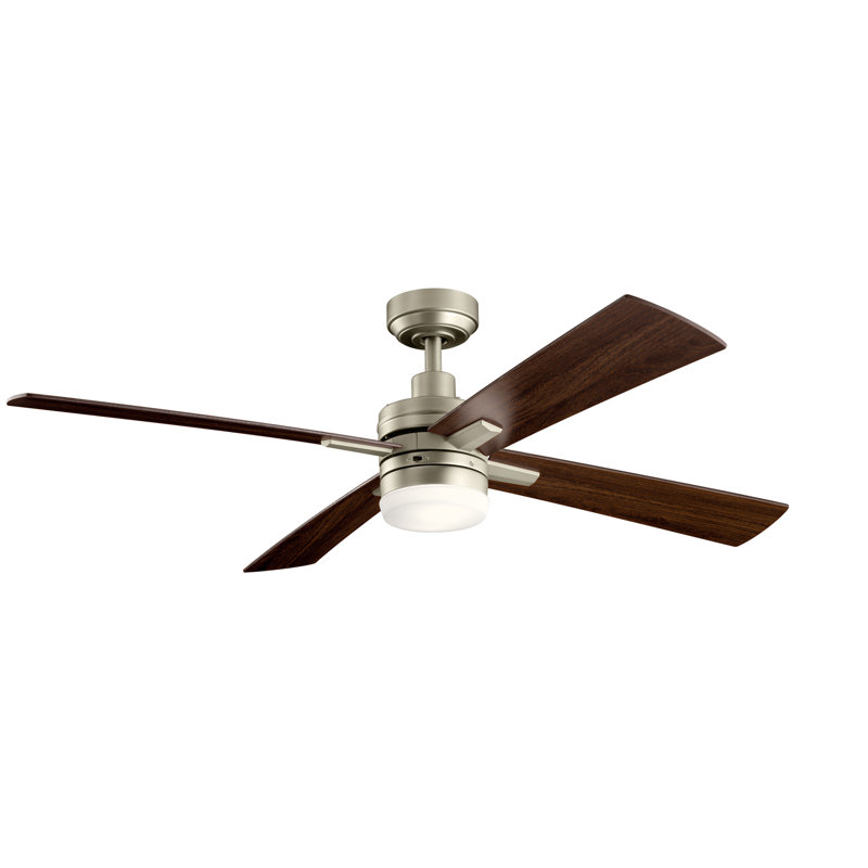 Lija 52'' Ceiling Fan with LED Lights, Nickel