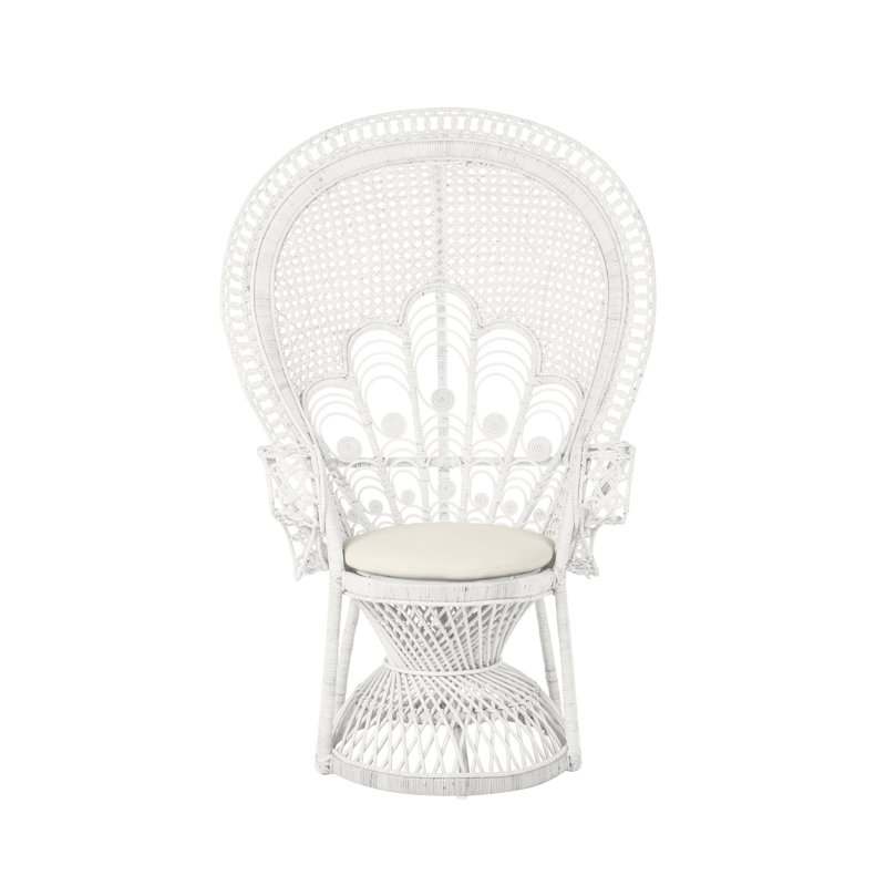 Mcevoy Upholstered Wingback Chair, White