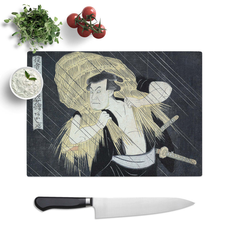 Tempered Glass Otani Tomoemon by Utagawa Toyokuni Chopping Board, 39 cm x 28.5 cm