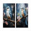 «Blue Bird Murmurs In Moonlight IV», ensemble de 2 reproductions d'art sur toile-175882900-175882903