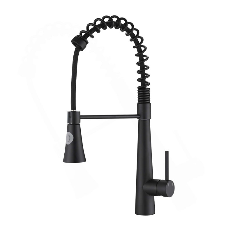 Robinet de cuisine commercial avec pulvérisateur rétractable et tête d'arrosage magnétique