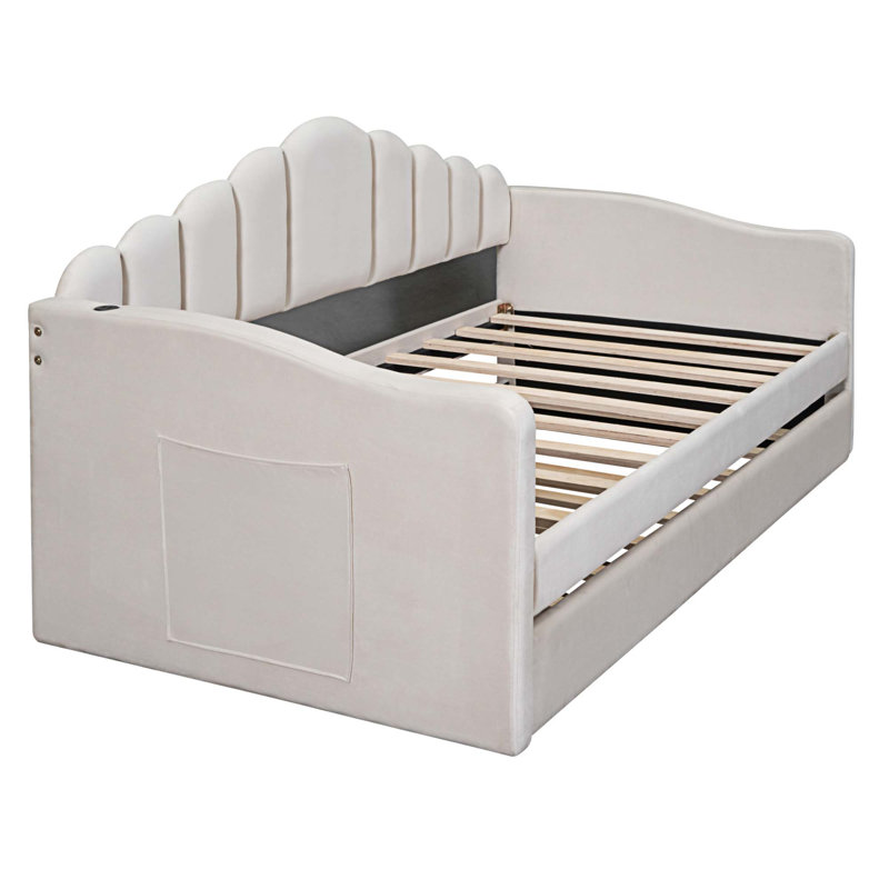 Jarvion Upholstered Daybed, Beige
