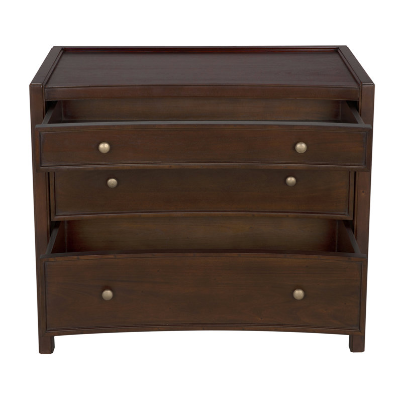 Hampton 3 - Drawer Solid Wood Nightstand