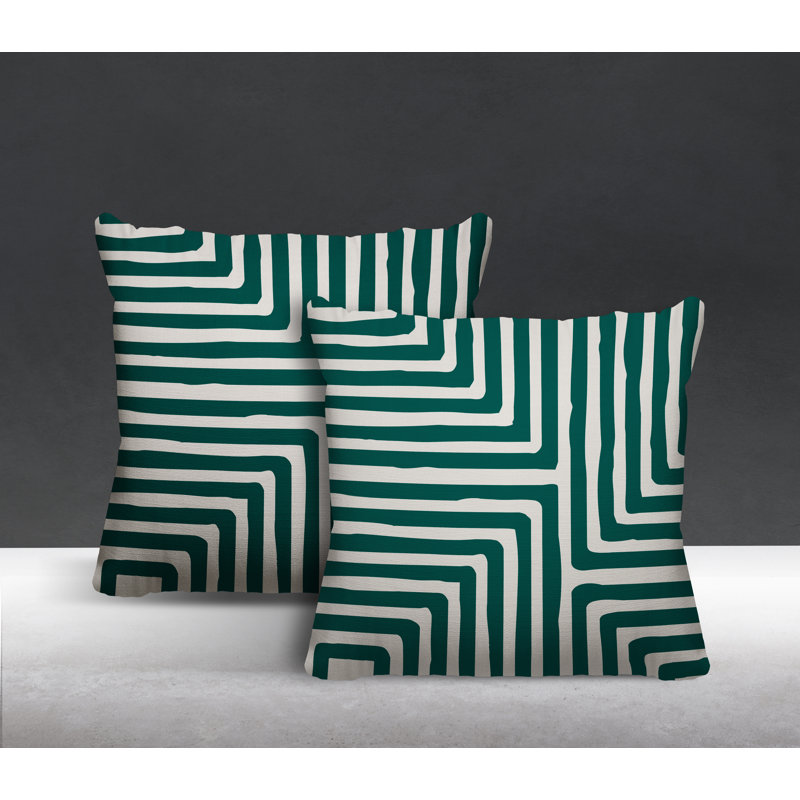  Coussin intérieur / extérieur carré, L 17 po x H 17 po, Émeraude