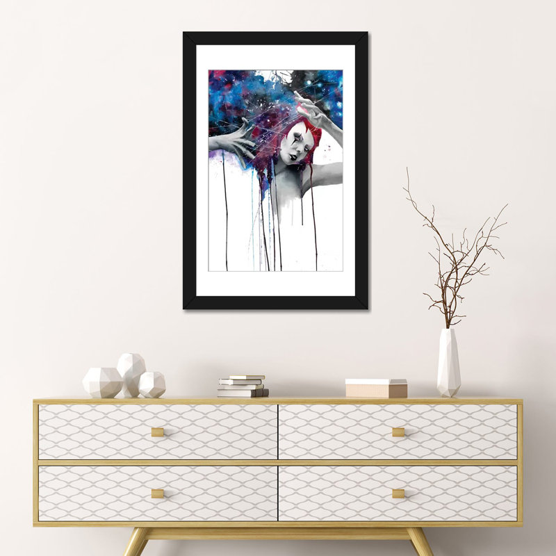 « deliria », impression sur toile, Papier d'art encadré noir, H 24 po x l 16 po x P 1 po