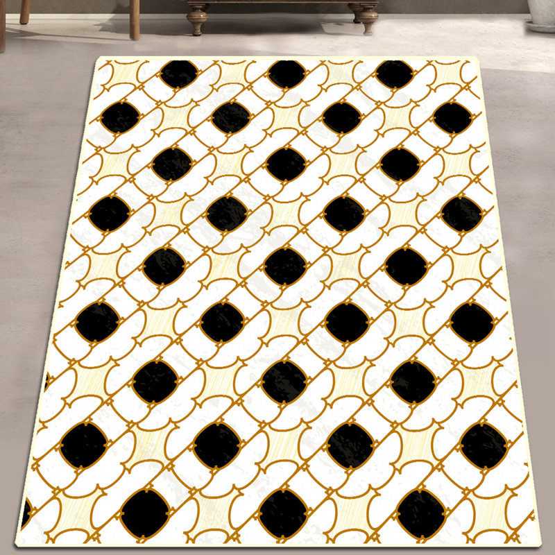 Premium Non-Slip Area Rug, 3.3 x 5.9 ft, 100% Polyester, 0.16 in Pile Height | Antibacterial, Machine Washable, Felt Dot Underside | Perfect for Living Room & Bedroom, Soft & Durable Design