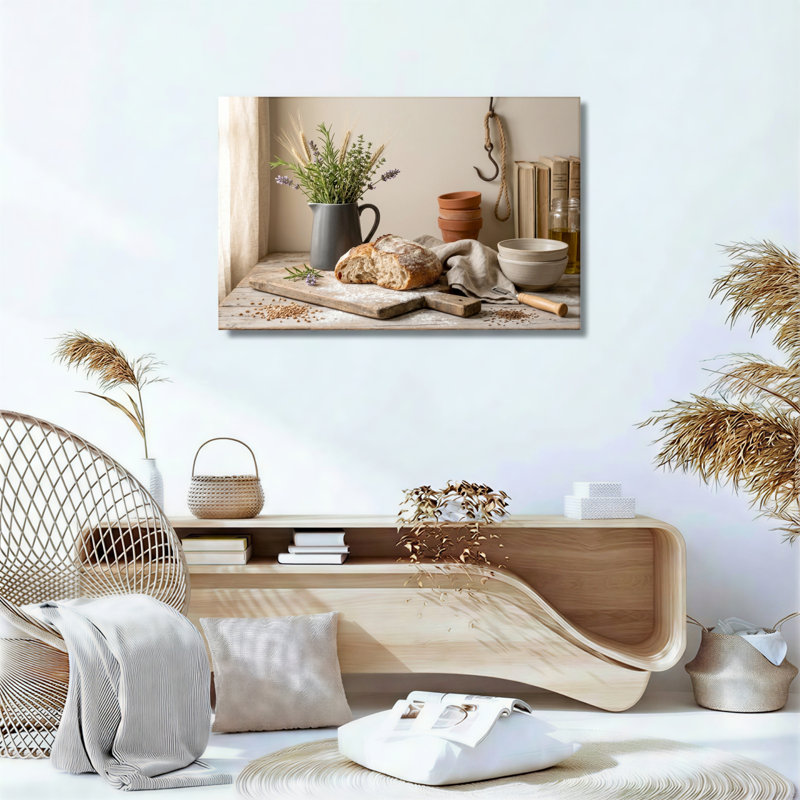 Ensemble de 1 toile décorative rustique sur le thème de la boulangerie, 18"H x 24"W, Wrapped Canvas
